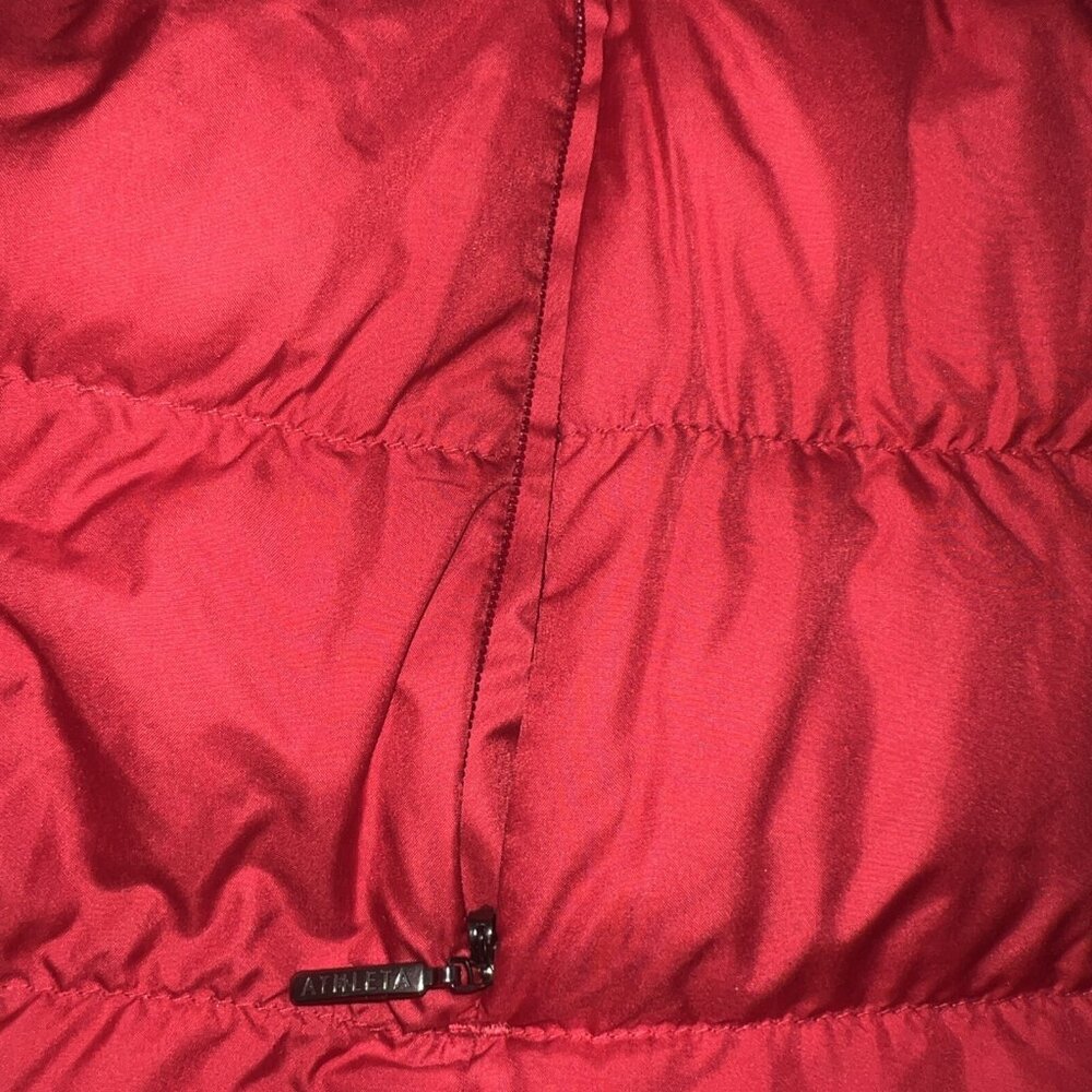 Athleta Downabout Vest Red Full Zip Down Inlet XS Insulated - Picture 7 of 7